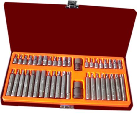 42Pc Hex & Spline Bit Set CV Steel